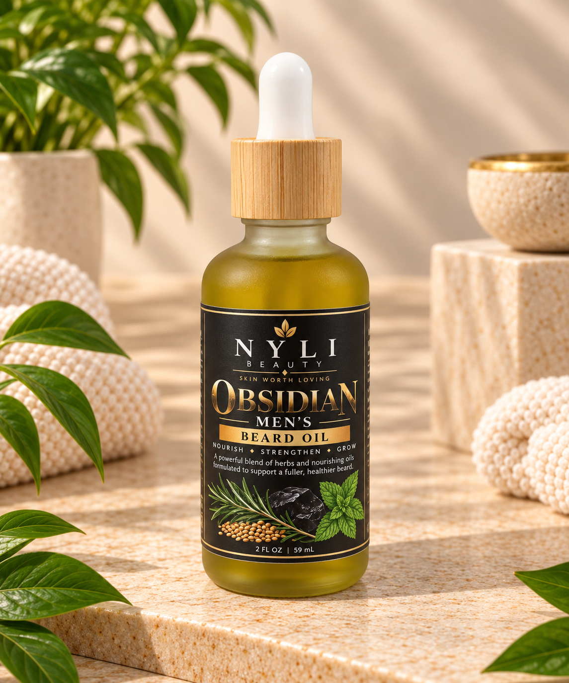 Obsidian Men’s Beard Oil