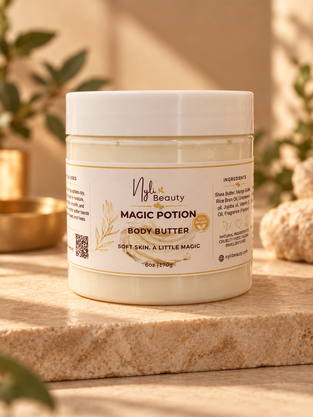 Nyli Beauty Magic Potion Body Butter, 6 oz